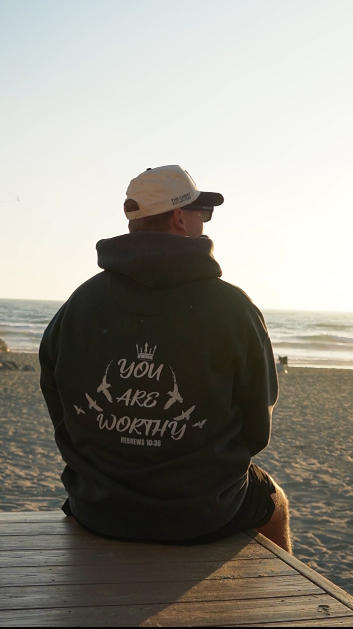 You Are Worthy Hoodie WASHED BLACK | Beyond Physical